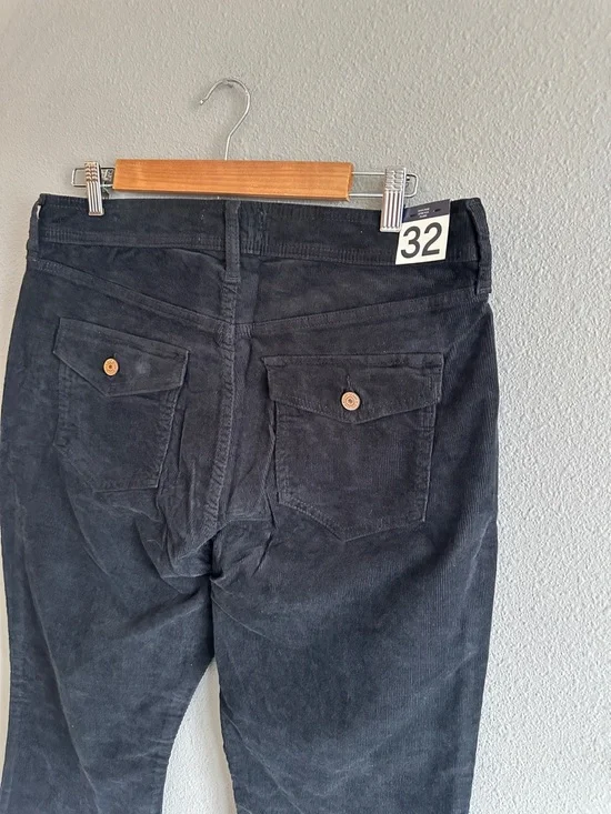 NWT Gap 70s Flare High-Rise Black Corduroy Pants 14 Short - Picture 10 of 15